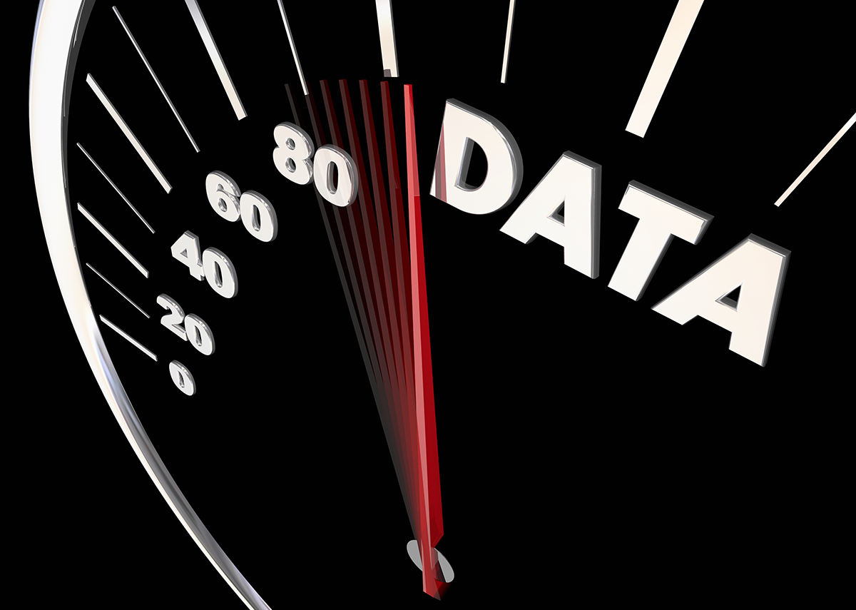 Data Facts Findings Research Information Speedometer